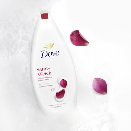 Dove Duschgel Samt-Weich Pflegedusche mit dermatologisch bestätigter Formel für weichere Haut 450 ml