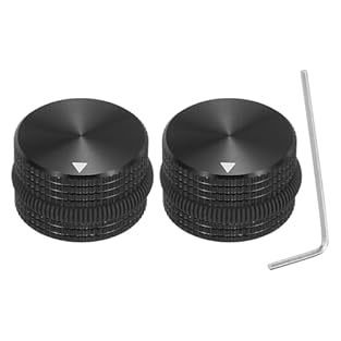 Aluminum potentiometer knob is a common sound adjustment device accessory. It is often used as an adjustment button for guitars, bass, AMPS, power amplifiers and other musical equipment. It is a great knob replacement for music lovers. Aluminium Allo...