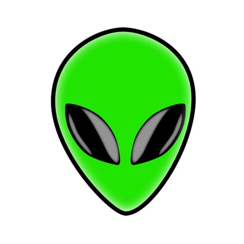 WCRAZYE Green Alien Brooch Pin for Women Girls Cute Funny Enamel Cartoon Universe Spaceship Alien Head Brooches UFO Alloy Pins Badge for Backpacks Planet Pins for Jackets