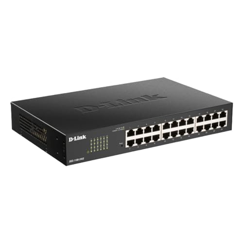 D-Link DGS-1100-24PV2/E, Switch Smart 24 Puertos Gigabit, PoE, Power Over Ethernet, Gestión Web, Layer 2, VLAN, IGMP...
