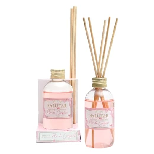 Aromatizador de Ambiente Flor de Cerejeira 165 ml Difusor com 5 Varetas, Salutar