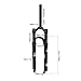 Oumefar Bike Front Suspension Fork, 26 Inch Bike Suspension Fork High Strength Aluminum Alloy for Cycling Sportinggoods