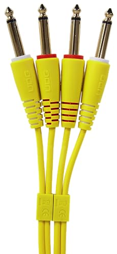 UDG Audio Cable Set 1/4'' Jack - 1/4'' Jack Yellow Straight 3m - Image 2