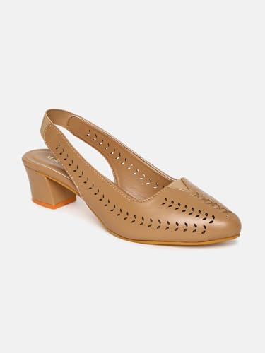 Image of Marc Loire Women Pointed Toe Block Heel Sandal for Office Wear