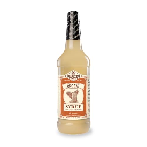 Fee Brothers Orgeat Almond Flavored Syrup, 32 fl oz (1 Quart)