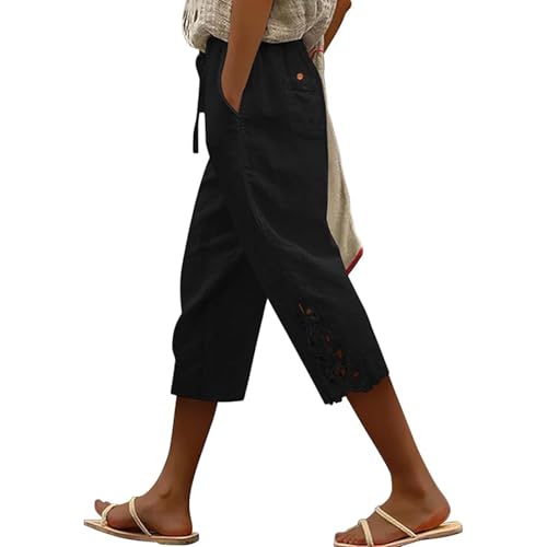 Pantalon femme en lin coton : adieu la chaleur avec ce pantacourt fluide