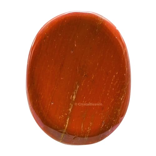 Image of Certified Red Jasper Crystal Thumb Worry Pebbles Stones for Anxiety Massage