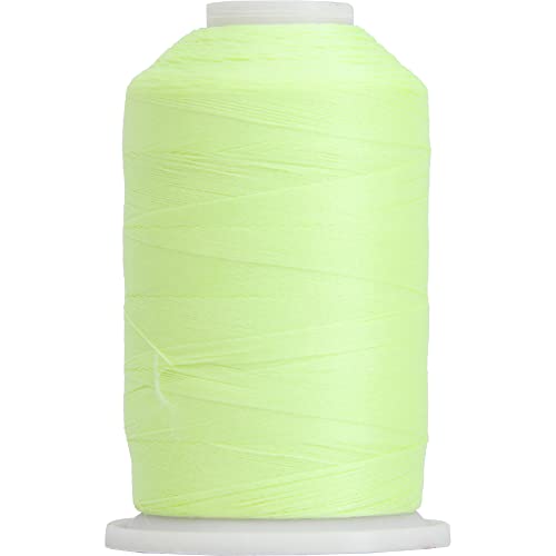 Image of ThreadArt Glow in the Dark Embroidery Thread, 1000M, Yellow | Glow in the dark embroidery thread adds luminous detail to designs. Works with embroidery and sewing machines.