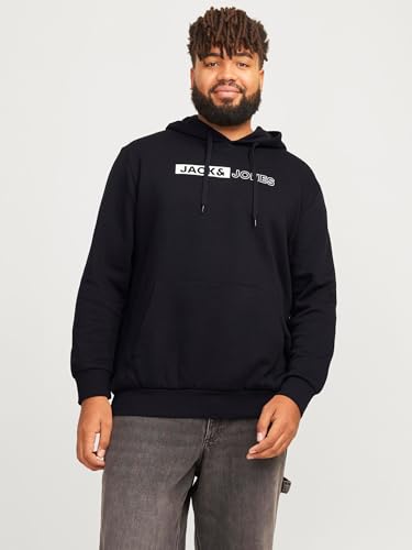 Sweatshirt à capuche noir imprimé Play 5 style minimaliste - 2