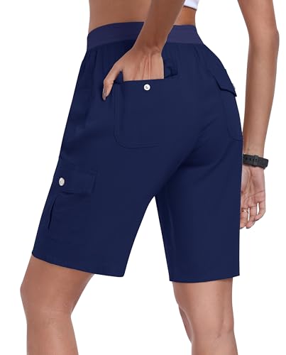 MoFiz Women's Hiking Shorts Athletic Outdoor Cargo Shorts for Women Quick Dry Running Summer Shorts with Pockets