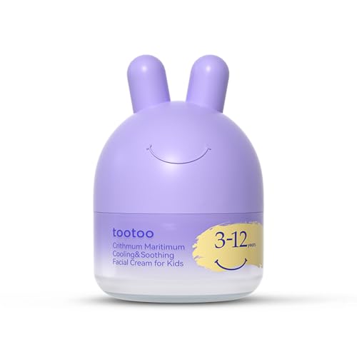 tootoo Kids Facial Cream: Cooling & Soothing, 1.58 oz. Gentle Face Lotion for Sensitive Skin, Hydrating & Multi-Protection Skincare for Children 3–12