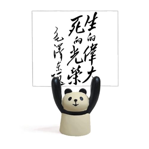 Porte-mémo noir avec panda et citation pour décorer votre espace