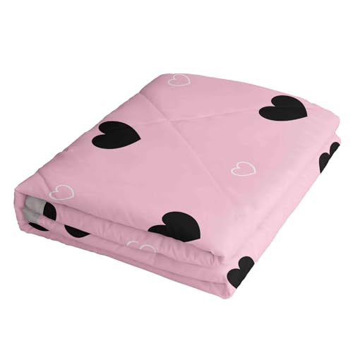 Odot Edredón Primavera Verano de Moderno Impresión, Edredones de Verano Cama 90/135/150 Edredón Nórdico Reversible Ligero Suave Colcha Transpirable Cubrecama para 4 Estaciones (Negro,135x200cm)