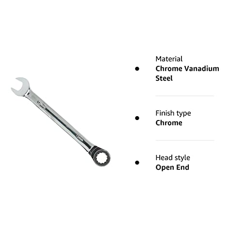 Seshin Buffalo 13mm Ratchet Spanner Steel Fixed Head Gear Wrench Open End & Ring (13mm) - Image 3