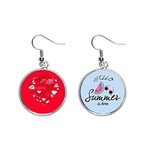 Pendientes de sandía y corazón rojo el regalo de San Valentín perfecto