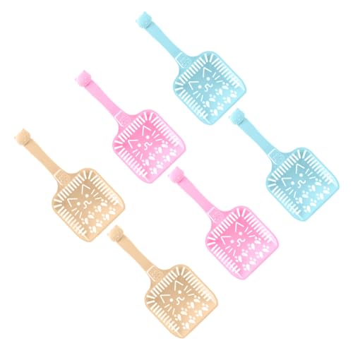 ibasenice 6 Piezas Pala para Gatos Cucharón Pala para Arena para Gatos Basura Pala De Arena para Mascotas Pala De Arena para Gatos Gubia Pequeño Ser Alto El Plastico Color Aleatorio