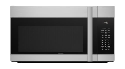 SHARP SMO1754JS Over the Range Microwave Oven with 13.6' Carousel Turntable,...