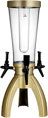 AOBOPO ドリンクカップディスペンサー ビールタワーディスペンサー3L、パーティーに最適ホームバーの使用 家庭用 ビールケース 卓上ビールタワー、ビールサーバー 取り外し可能なアイスチューブ付き、耐久性のある飲料タワーディスペンサー
