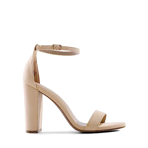 DREAM PAIRS Women's Hi-Chunk High Heel Pump Sandals2