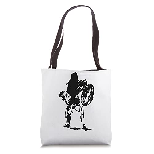 Worrior Armed SKETCH Fantasy Figure Tote Bag