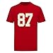 Travis Kelce red 87# for Mens/Womens/Kid Football T-Shirt No Brand/Logos 100% Cotton