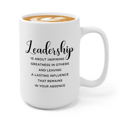 Leadership Mug 11oz White - Leadership is About Inspiring - Leade...