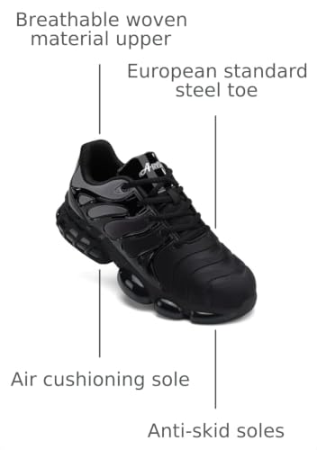 Image of ARISIC Steel Toe Shoes Men Women Lightweight Safety Composite Toe Shoes Comfortable Zapatos para Hombre Zapatos Trabajo Walking Sneakers