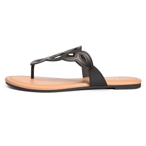 LM Women's Thong Sandals T-Strap Sandals Slip On Flat Sandals Flip Flop Casual Summer Slide Sandals2