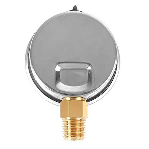 glycerin filled vacuum pressure gauge 2-1234 clear dial1434 npt bottom connection stainless steel case brass movement dual scales -30hg30psi