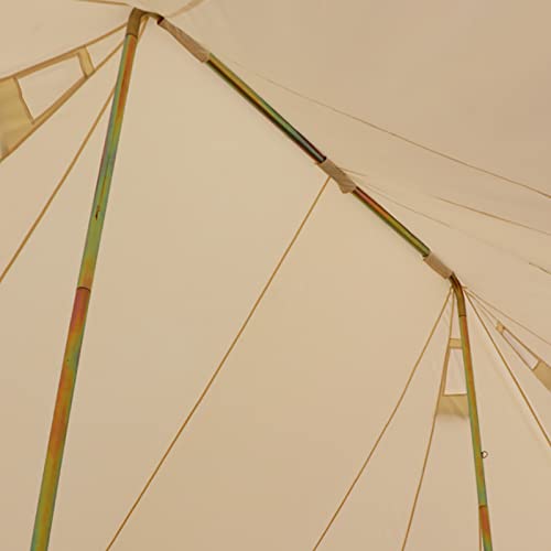 Carpa tipo yurt de algodón para camping familiar miniatura 5