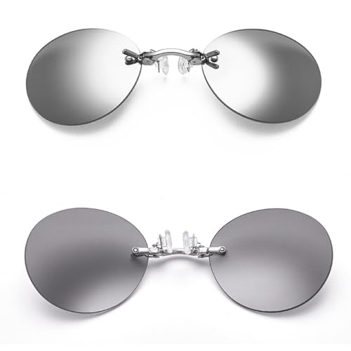 Kngdrt Three Color Round Clip on Nose Glasses, 2024 New Morpheus Sunglasses, Fashion Rimless Men Sun Glasses2