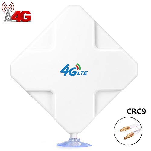 4G LTE Antenna CRC9 Connector, 35dbi Alto Ganancia Amplificador de Señal Exterior para WiFi Router Banda Ancha Móvil (CRC9)