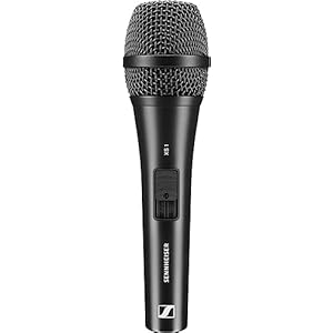Sennheiser XS 1 Dynamic Cardioid Vocal Microphone | Microphone Clamp & Transport Bag Included | For Singers, Presenters & Entertainers | Black (507487)