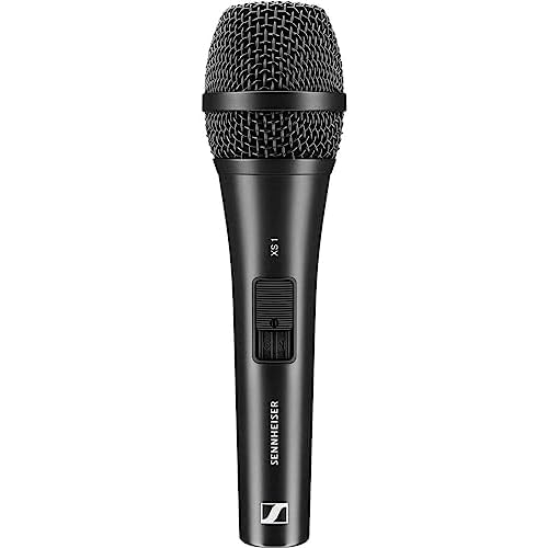 Sennheiser XS 1 Dynamic Cardioid Vocal Microphone | Microphone Clamp & Transport Bag Included | For Singers, Presenters & Entertainers | Black (507487)
