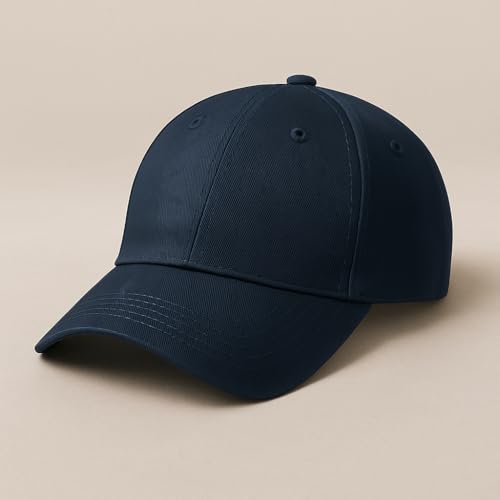 Image of Unisex Adjustable Baseball Cap Pack of 2 - Solid Color, Breathable, Stylish Cotton Caps for Men & Women - Outdoor Sports, Travel, Casual Wear