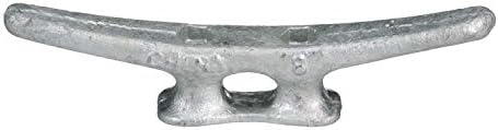 Seachoice Open Base Dock Cleat, Galvanized Gray Iron, 8 In.