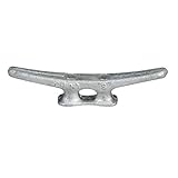 Seachoice 30610 Open Base Dock Cleat Galvanized Gray Iron, 8 Inches