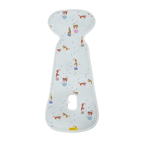 Aeromoov - Cuscino per seggiolino Air Layer - Inserto per seggiolino auto o passeggino - Gruppo B - Rivestimento estivo anti-scherzo - Cotone biologico - Circus Tigers