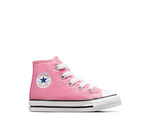 Converse 7J234C, Zapatillas Altas de Tela Infantil, Rosa, 19 EU