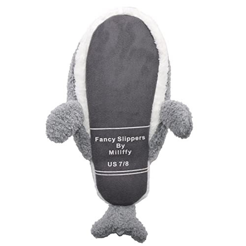 Millffy Whale Narwhal Floor Slippers - Soft House Slippers for Women, Electric USB Heated3