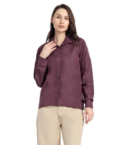 Image of FNOCKS Women's Full Sleeve Shirt Cotton Blend Tunic Top Office Wear