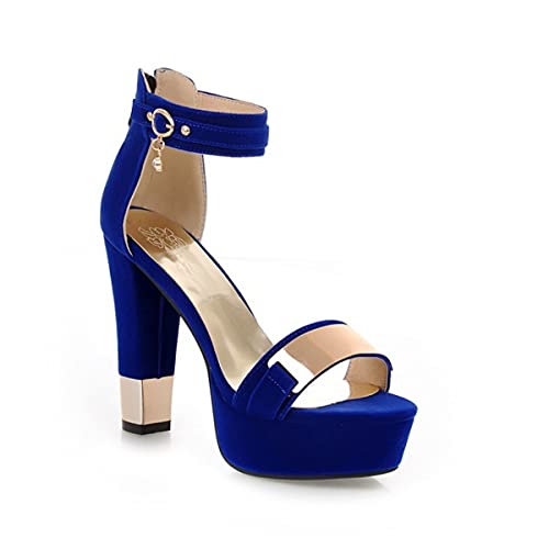 Thick Heel Waterproof Platform Buckle high Heel Shoes