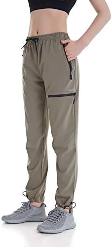 Women's Hiking Cargo Pants Lightweight Quick Dry Outdoor Capris for Women Camping Athletic Celadon S