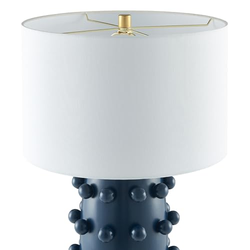 Lámpara de mesa cerámica moderna 25.5 pulgadas azul miniatura 5