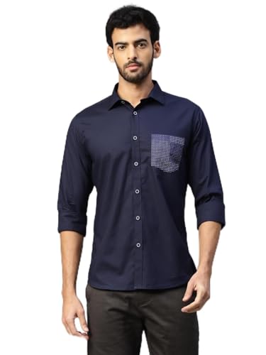 Image of DON VINO Men's Blue & Purple Small Checks Formal Shirt