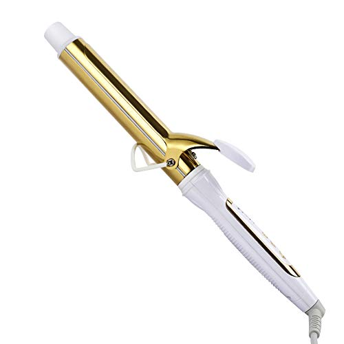 DSHOW PRO Nano Gold Ceramic Curling Iron and Adjustable Heat Control Extra Long Barrel, 1 inch