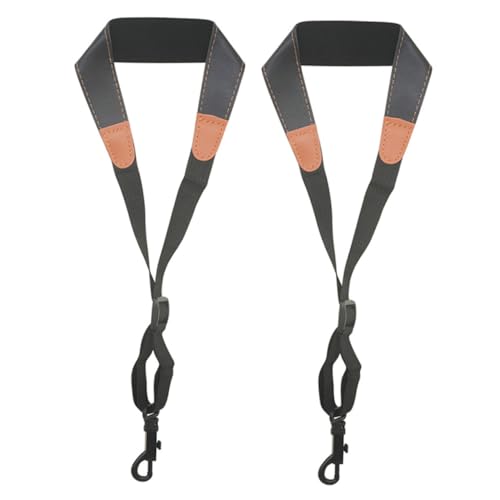HANABASS Pcs Saxophone Straps Adjustable Sax Neck Strap Leather Saxophone Neck Alto Sax Replacement