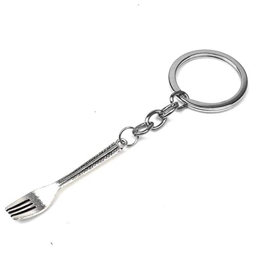 Preisvergleich Produktbild Wyoujk Kreative Mode Löffel Einzigartige Gabel Schlüsselanhänger Geschirr Schlüsselbund Schmuck Handgemachte Charme Tasche Auto Souvenir Party Geschenk