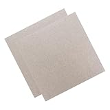 SECFOU 2 Stück Mikrowellen Schichtsilikatplatten Aus Hitzebeständigem Schichtsilikat 5,1 x 5,1 Zoll Mikrowellenzubehör Zur Ofenreparatur Gegen Lichtbogenbildung Einfach Zuschneidbar Und Passgenau