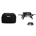 Royal Gourmet GT2005 2 Burner Portable Propane Gas Grill with 24 Inch Tabletop Cover Bundle - Foldable Tables & Legs, 270 sq. in. Cooking Area, Black